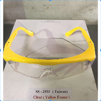SAFETY SPECTACLE TAIWAN CLEAR  (YELLOW FRAME) 24 PAIRS
